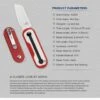 KI2583A2 Couteau Kizer Mini Bay Folder Red/White Lame CPM-S35VN IKBS - Livraison Gratuite -Couteaux Pliants Soldes KI2583A2 a zoom
