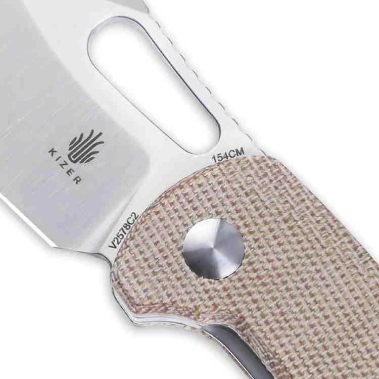 Couteau Kizer Urban Bowie Natural Lame Acier 154CM Manche Micarta IKBS Linerlock Clip KIV2578C2 - Livraison Gratuite 3 Couteau Kizer Urban Bowie Natural Lame Acier 154CM Manche Micarta IKBS Linerlock Clip KIV2578C2 - Livraison Gratuite