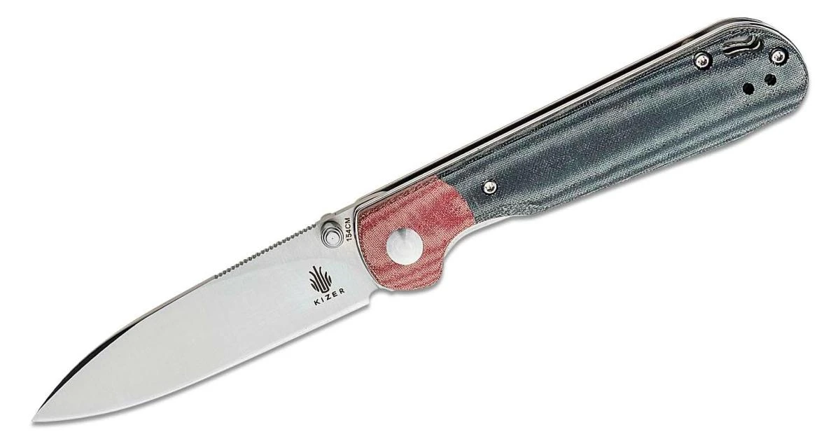 KIV3587C1 Couteau Kizer PPY Micarta Gray/Red Lame Acier 154CM IKBS - Livraison Gratuite 3 KIV3587C1 Couteau Kizer PPY Micarta Gray/Red Lame Acier 154CM IKBS - Livraison Gratuite