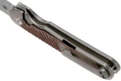 Kizer Clutch Ki4556A3 Micarta Tan Couteau De Poche, Carlos Elstner Design -Couteaux Pliants Soldes KZKI4556A3 05 kizer