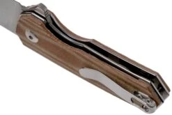 Kizer Lieb V2541N4 Brown Micarta Couteau De Poche, Azo Design -Couteaux Pliants Soldes KZV2541N4 05 kizer v202109