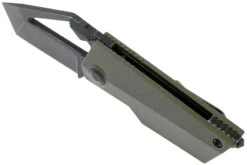 Kizer Vanguard CyberBlade Green G10 V2563A1 Couteau De Poche, Yue Design -Couteaux Pliants Soldes KZV2563A1 06 kizer