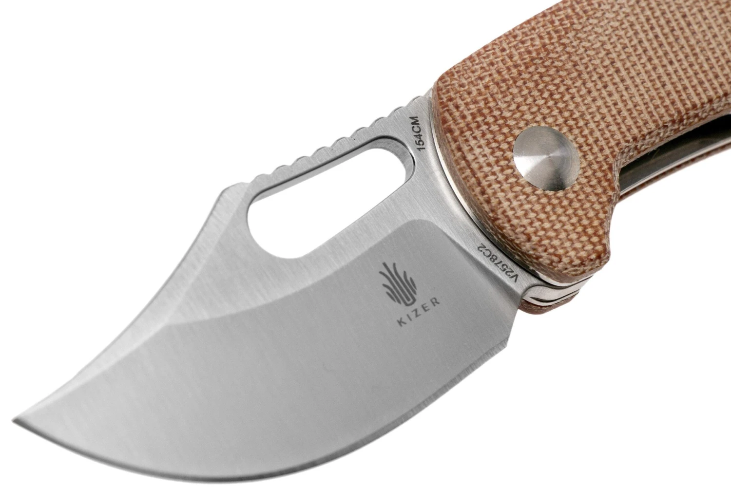 Kizer Urban Bowie V2578C2 154CM, Natural Micarta, Couteau De Poche, Dirk Pinkerton Design 5 Kizer Urban Bowie V2578C2 154CM, Natural Micarta, Couteau De Poche, Dirk Pinkerton Design - Image 3
