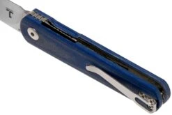 Kizer Feist V3499C1 Stonewashed 154CM, Denim Blue Micarta, Couteau De Poche, Justin Lundquist Design -Couteaux Pliants Soldes KZV3499C1 05 kizer