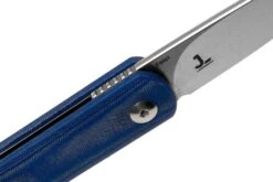 Kizer Feist V3499C1 Stonewashed 154CM, Denim Blue Micarta, Couteau De Poche, Justin Lundquist Design -Couteaux Pliants Soldes KZV3499C1 06 kizer