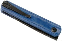 Kizer Feist V3499C2 Blackwashed 154CM, Denim Blue Micarta, Couteau De Poche, Justin Lundquist Design -Couteaux Pliants Soldes KZV3499C2 04 kizer