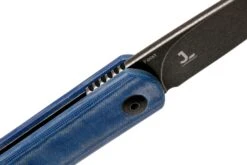 Kizer Feist V3499C2 Blackwashed 154CM, Denim Blue Micarta, Couteau De Poche, Justin Lundquist Design -Couteaux Pliants Soldes KZV3499C2 06 kizer