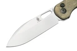 Kizer Vanguard HIC-CUP V3606C1, Button Lock Green Micarta Couteau De Poche, Azo Design -Couteaux Pliants Soldes KZV3606C1 03 kizer
