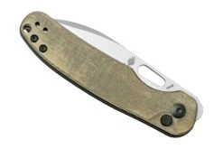 Kizer Vanguard HIC-CUP V3606C1, Button Lock Green Micarta Couteau De Poche, Azo Design -Couteaux Pliants Soldes KZV3606C1 06 kizer