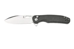 Kizer Vanguard HIC-CUP V3606C2, Button Lock Black Richlite Couteau De Poche, Azo Design