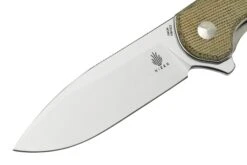 Kizer Cozy V3613C2 Green Micarta, Couteau De Poche -Couteaux Pliants Soldes KZV3613C2 03 kizer