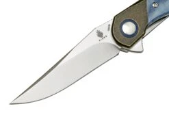 Kizer Comet V3614C2 Brass & Blue Micarta, Couteau De Poche -Couteaux Pliants Soldes KZV3614C2 03 kizer