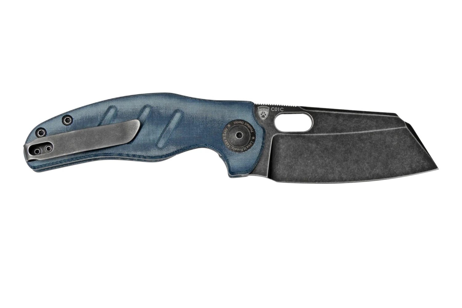 Kizer Vanguard C01C V4488C2 Denim Micarta Couteau De Poche, Sheepdog Design 4 Kizer Vanguard C01C V4488C2 Denim Micarta Couteau De Poche, Sheepdog Design - Image 2