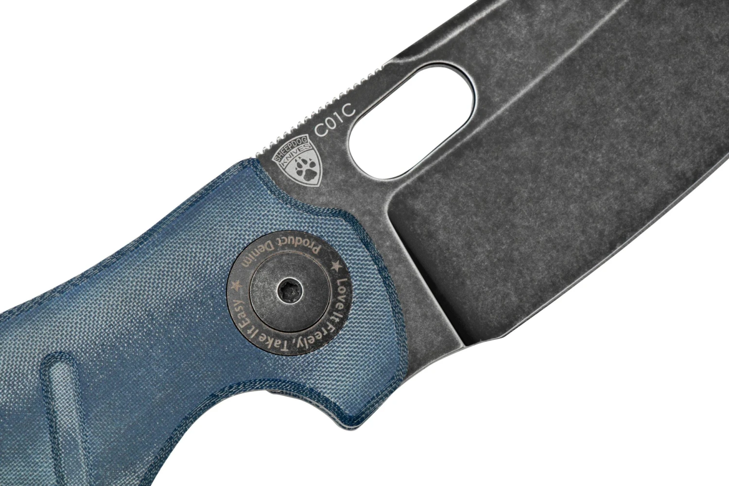 Kizer Vanguard C01C V4488C2 Denim Micarta Couteau De Poche, Sheepdog Design 7 Kizer Vanguard C01C V4488C2 Denim Micarta Couteau De Poche, Sheepdog Design - Image 5