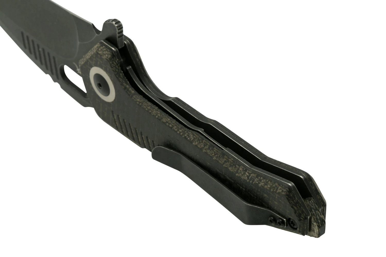 Kizer Mini Paragon V4600C2, 154CM, Black Micarta, Couteau De Poche, RS Knifeworks Design 6 Kizer Mini Paragon V4600C2, 154CM, Black Micarta, Couteau De Poche, RS Knifeworks Design - Image 4