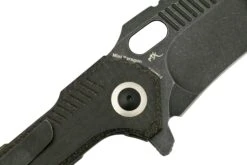 Kizer Mini Paragon V4600C2, 154CM, Black Micarta, Couteau De Poche, RS Knifeworks Design 12 Kizer Mini Paragon V4600C2, 154CM, Black Micarta, Couteau De Poche, RS Knifeworks Design -Couteaux Pliants Soldes KZV4600C2 05 kizer