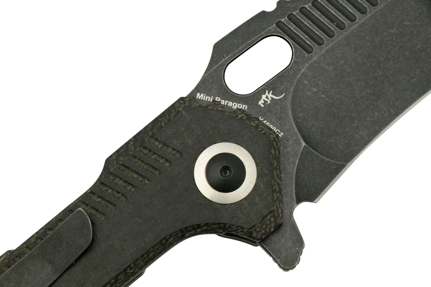 Kizer Mini Paragon V4600C2, 154CM, Black Micarta, Couteau De Poche, RS Knifeworks Design 7 Kizer Mini Paragon V4600C2, 154CM, Black Micarta, Couteau De Poche, RS Knifeworks Design - Image 5