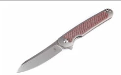 Ki4556A2 Couteau Kizer Clutch Acier S35VN Clip Manche Titane/Micarta Bearings - Livraison Gratuite