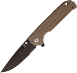 KIV4543N2 Kizer Justice Tan G10 Handle 154CM Blade Linerlock Clip - Livraison Gratuite